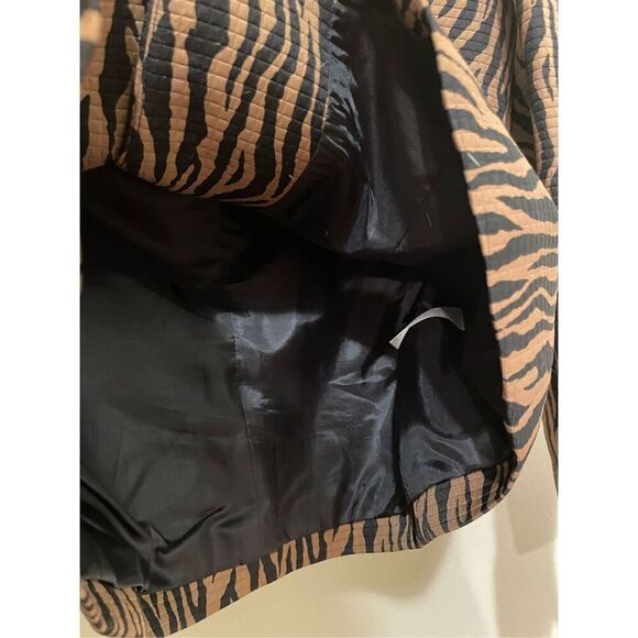 Liz Claiborne animal print long sleeve belted Y2K blazer suit jacket size 8 - Picture 7 of 12